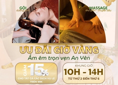 ƯU ĐÃI KHUNG GIỜ VÀNG ĐẶT LỊCH TRƯỚC 